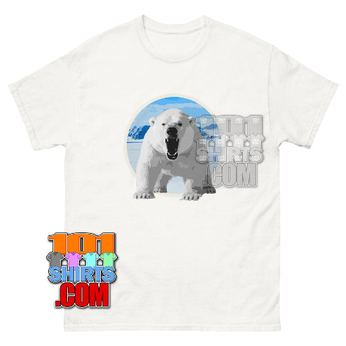 Roaring Polar Bear T-Shirt - Arctic Wildlife Animal Tee