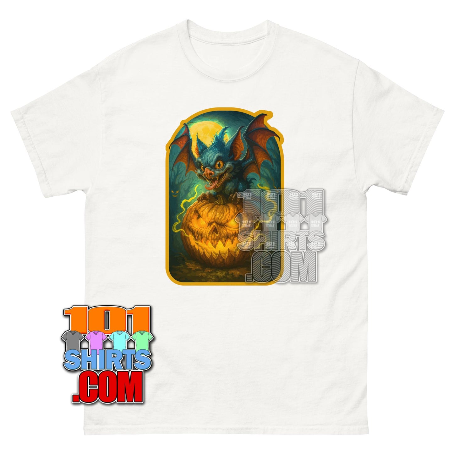 Halloween Bat & Pumpkin T-Shirt - Spooky Scary Fun Tee