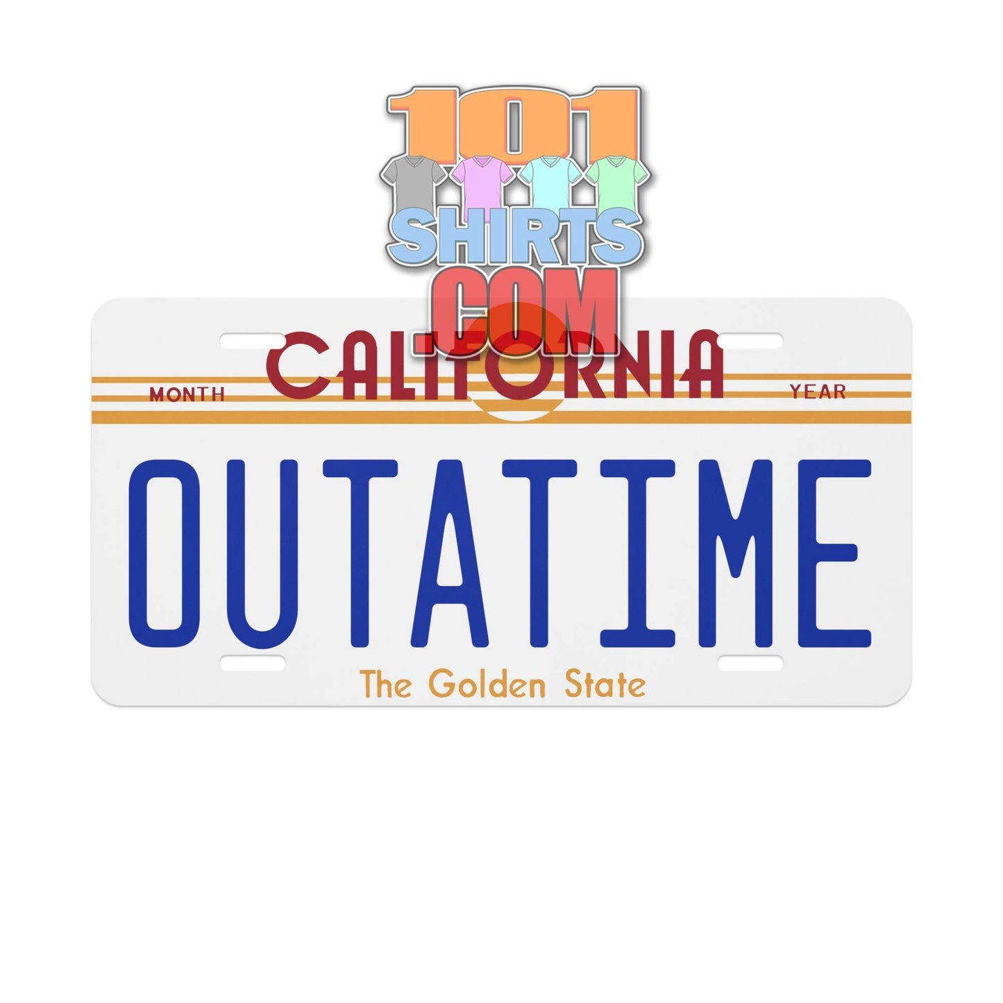 Back To The Future Movie OUTATIME Licence plate - 101SHIRTS