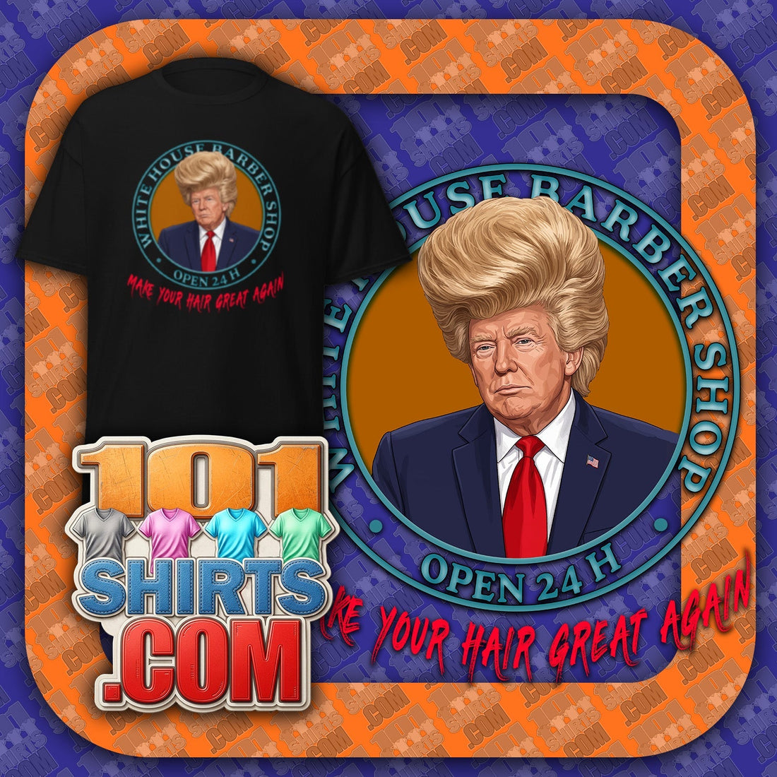 Make Your Hair Great Again Donald Trump Hair Meme T-Shirt by 101shirts