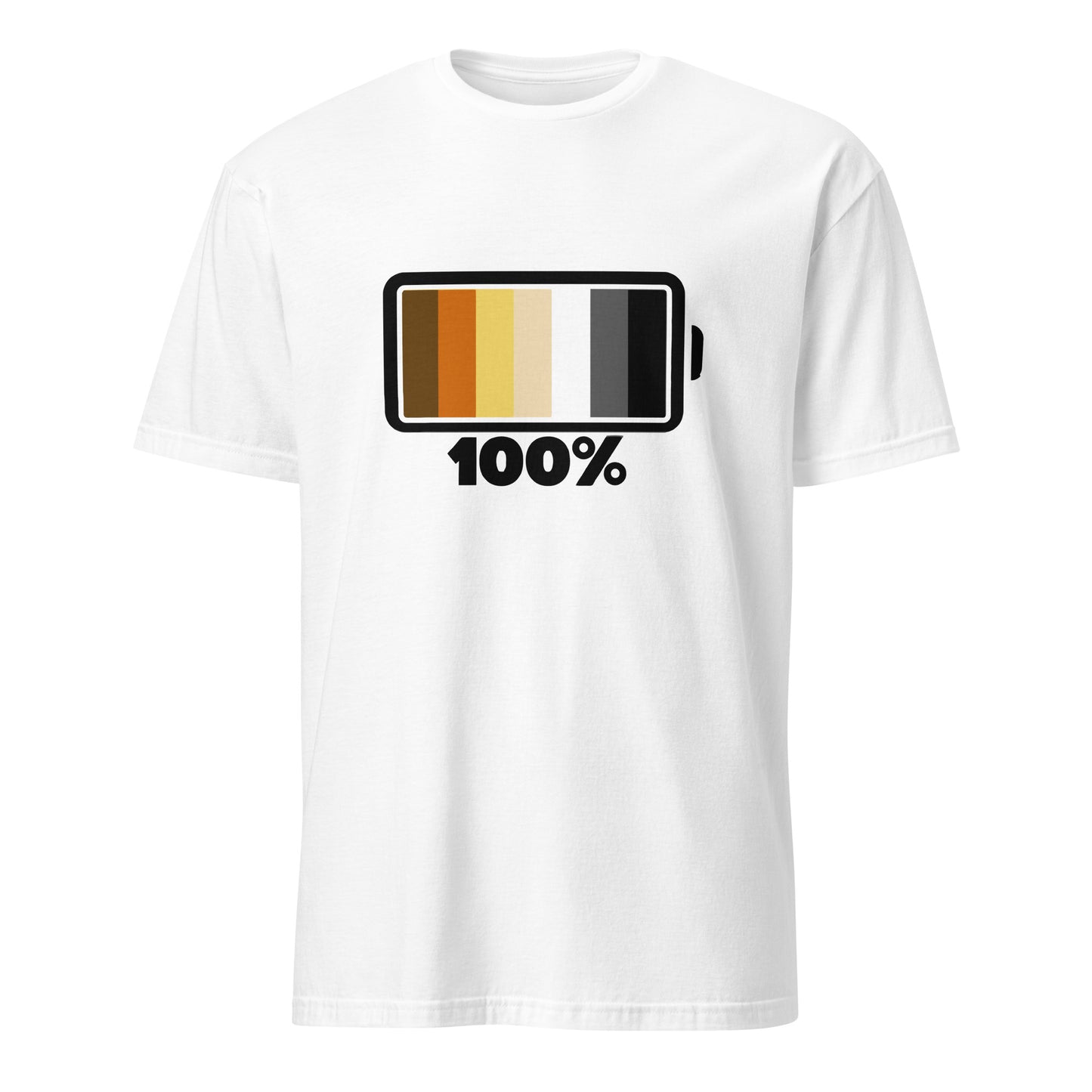 100% Bear Full Battery Pride Outfit Gay Bear Bear Brotherhood Flag Color T-Shirt