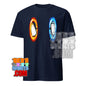 Dimension portal penguin tee by 101SHIRTS navy blue t-shirt with colorful penguin portals