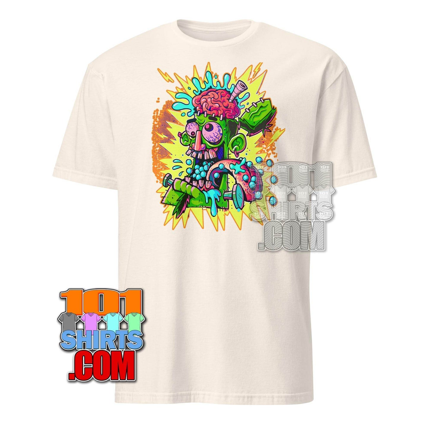 101SHIRTS cheugy meme t-shirt with colorful cartoon graphic on white fabric