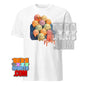 White 101SHIRTS kawaii character t-shirt featuring colorful cute characters watching TV on couch