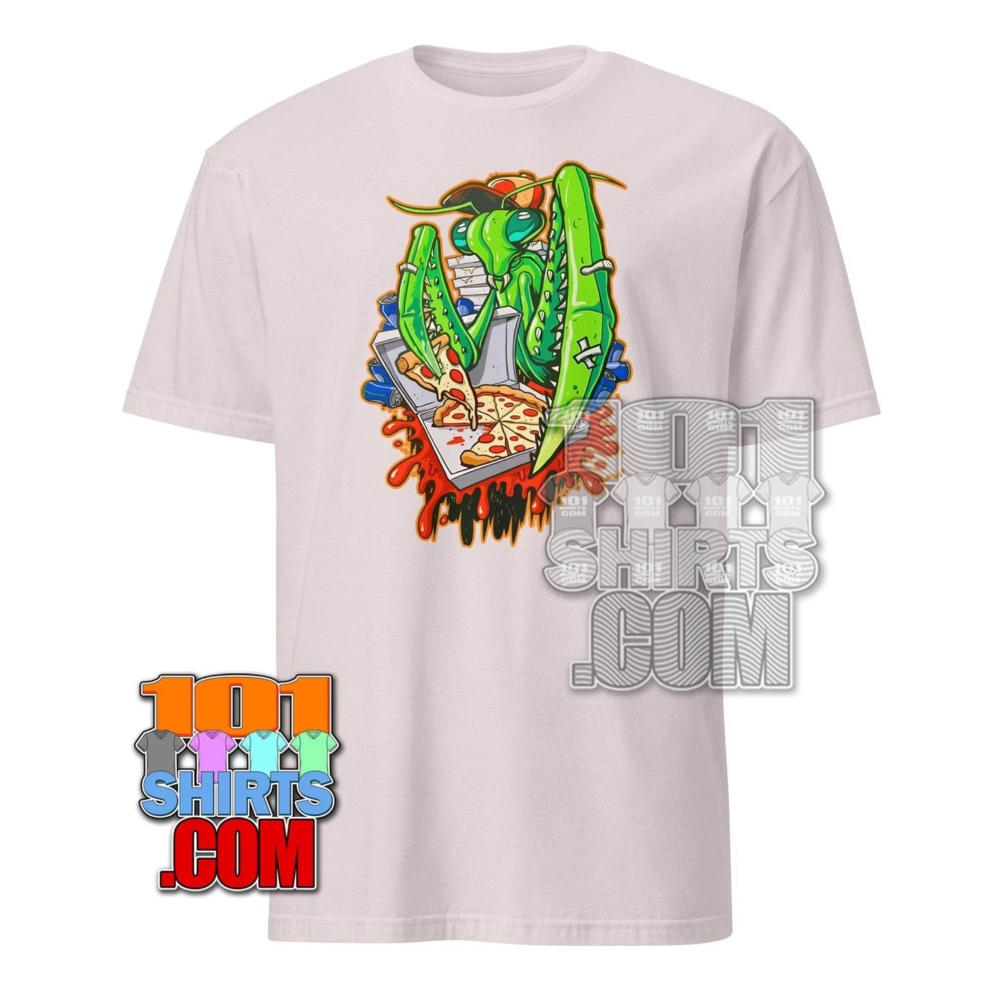 101SHIRTS Mantis Pizza T-Shirt Fun Graphic Tee - 101SHIRTS