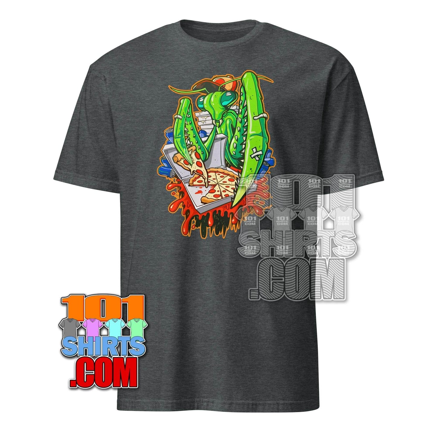 101SHIRTS Mantis Pizza T-Shirt Fun Graphic Tee - 101SHIRTS