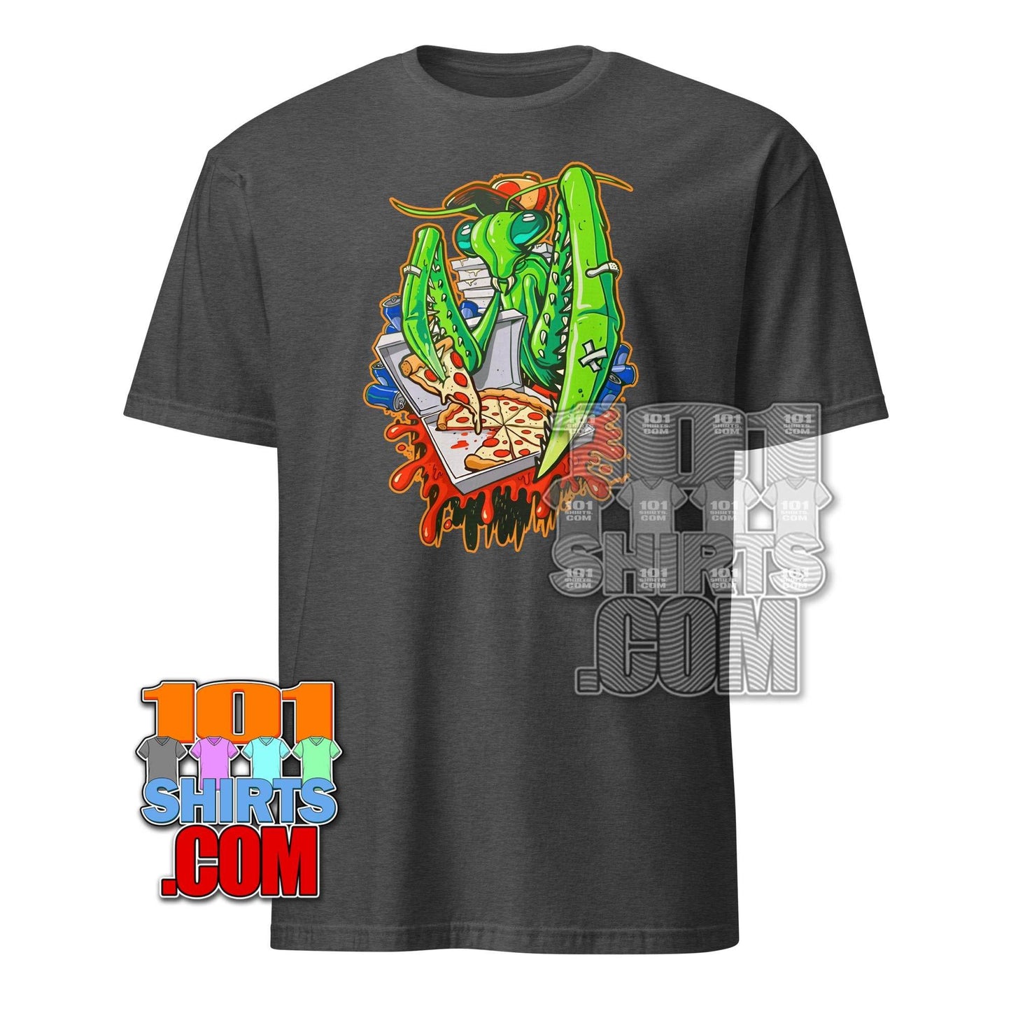 101SHIRTS Mantis Pizza T-Shirt Fun Graphic Tee - 101SHIRTS