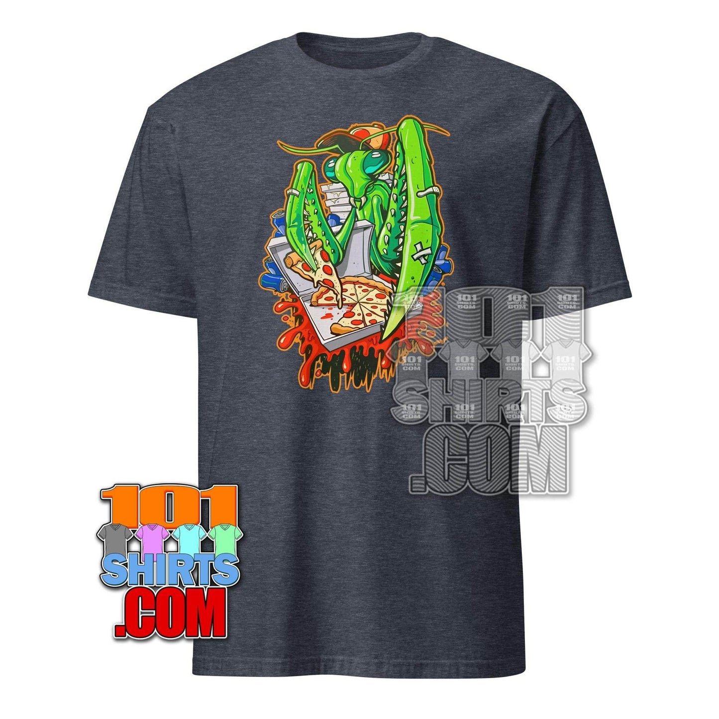 101SHIRTS Mantis Pizza T-Shirt Fun Graphic Tee - 101SHIRTS