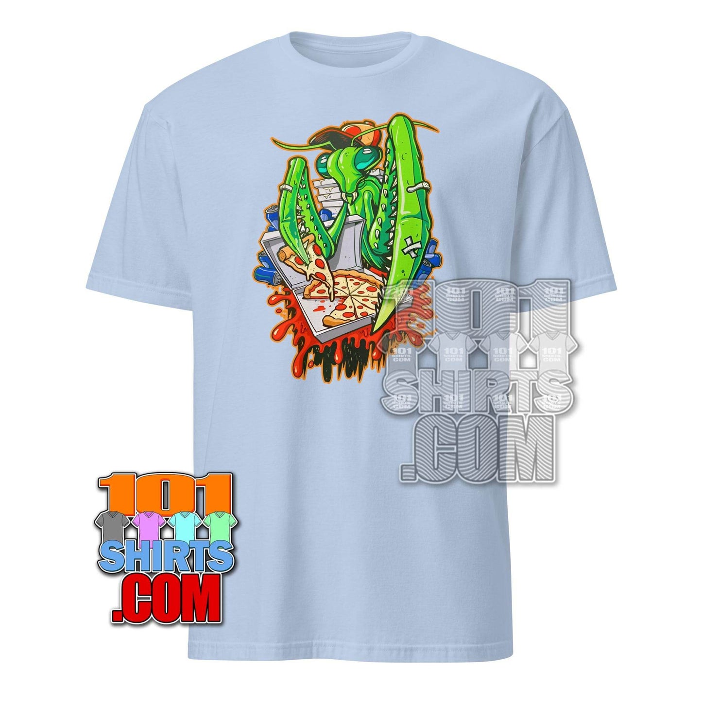 101SHIRTS Mantis Pizza T-Shirt Fun Graphic Tee - 101SHIRTS