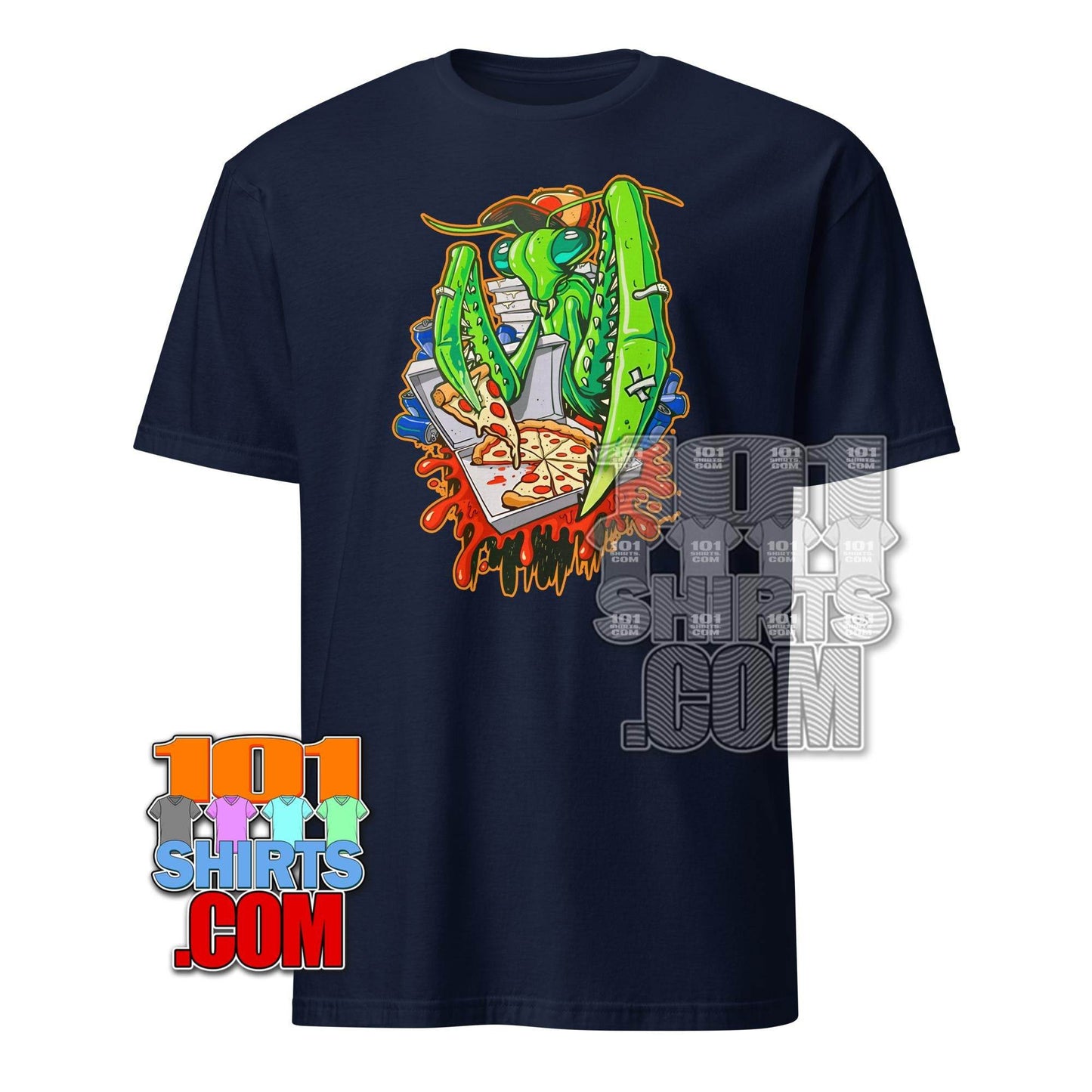 101SHIRTS Mantis Pizza T-Shirt Fun Graphic Tee - 101SHIRTS