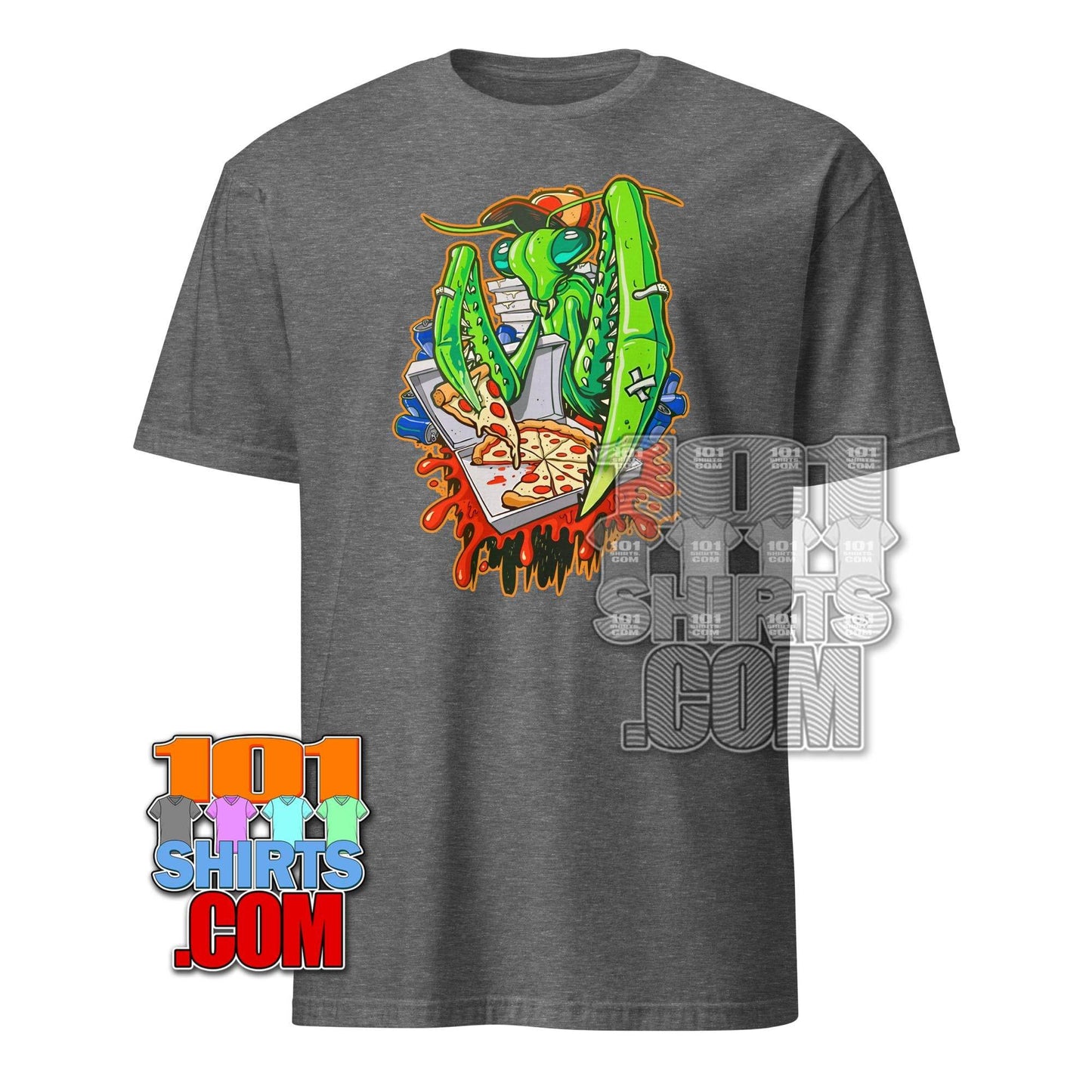 101SHIRTS Mantis Pizza T-Shirt Fun Graphic Tee - 101SHIRTS