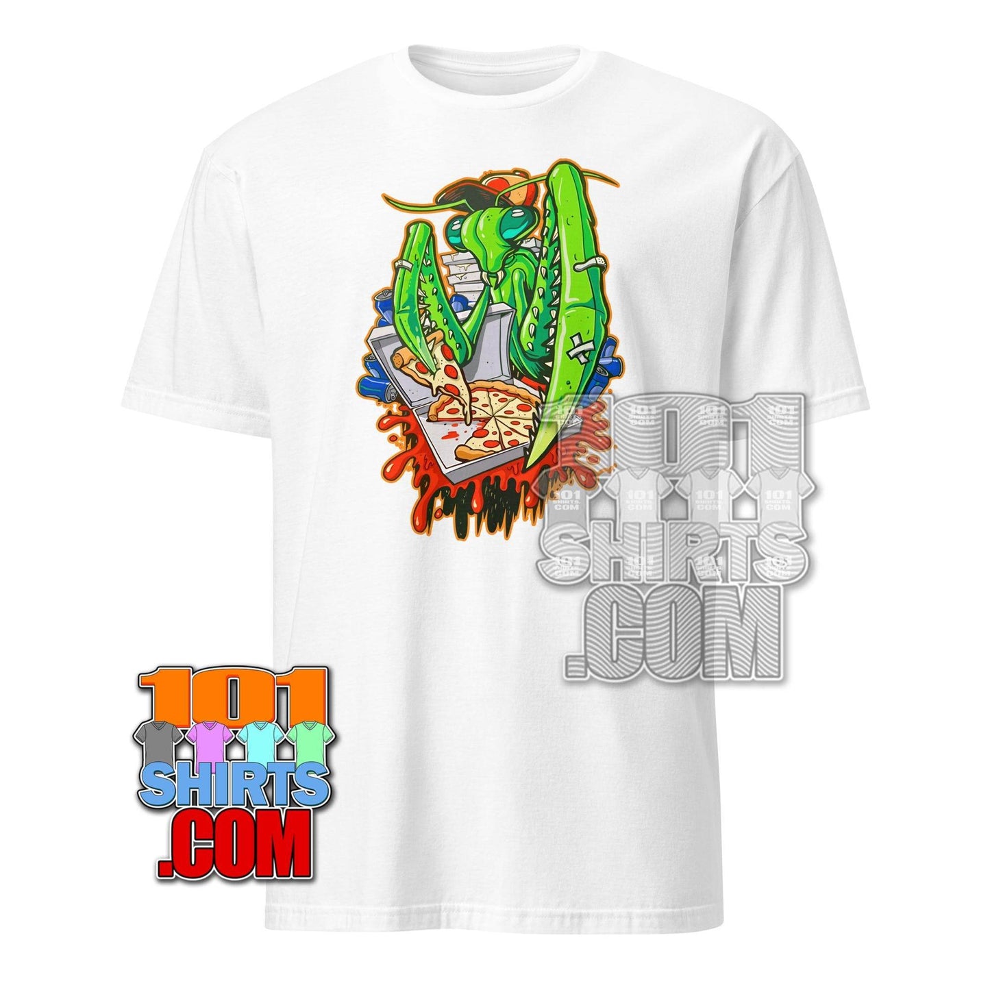 101SHIRTS Mantis Pizza T-Shirt Fun Graphic Tee - 101SHIRTS