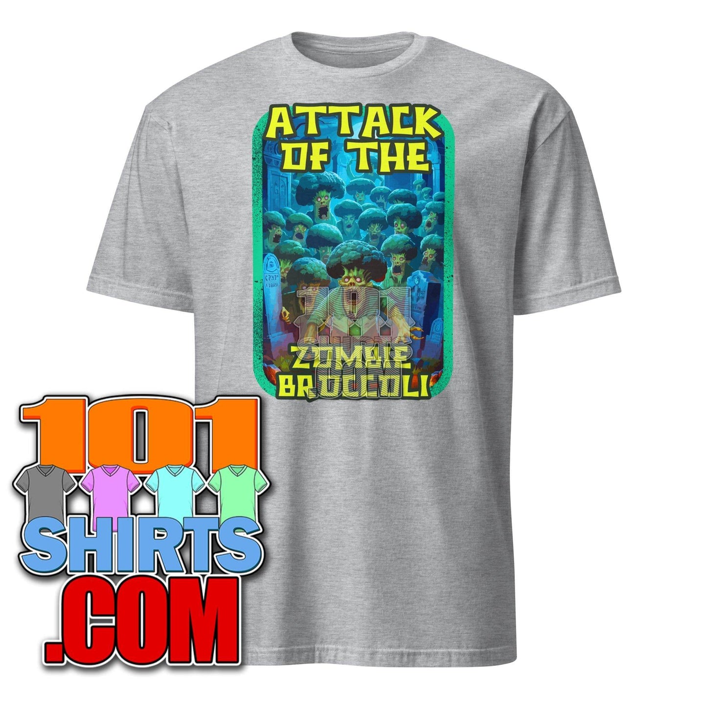 101SHIRTS Attack of the Zombie Broccoli Halloween T-Shirt - 101SHIRTS