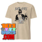 Beige T-shirt from 101SHIRTS featuring a bad girl women design with a middle finger graphic
