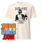 101SHIRTS bad girl women middle finger graphic T-shirt in white with back view illustration