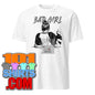 White T-shirt with bad girl women middle finger graphic design by 101SHIRTS