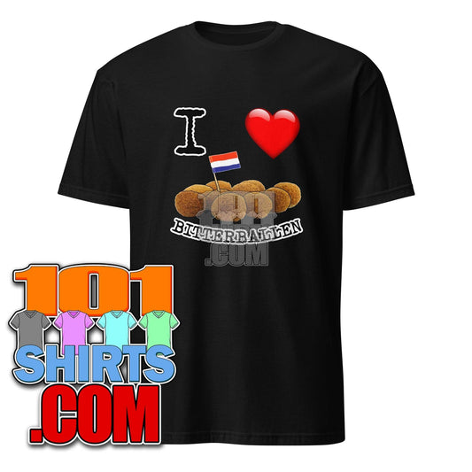 101SHIRTS I Love Bitterballen T-Shirt Dutch Snack Tee - 101SHIRTS