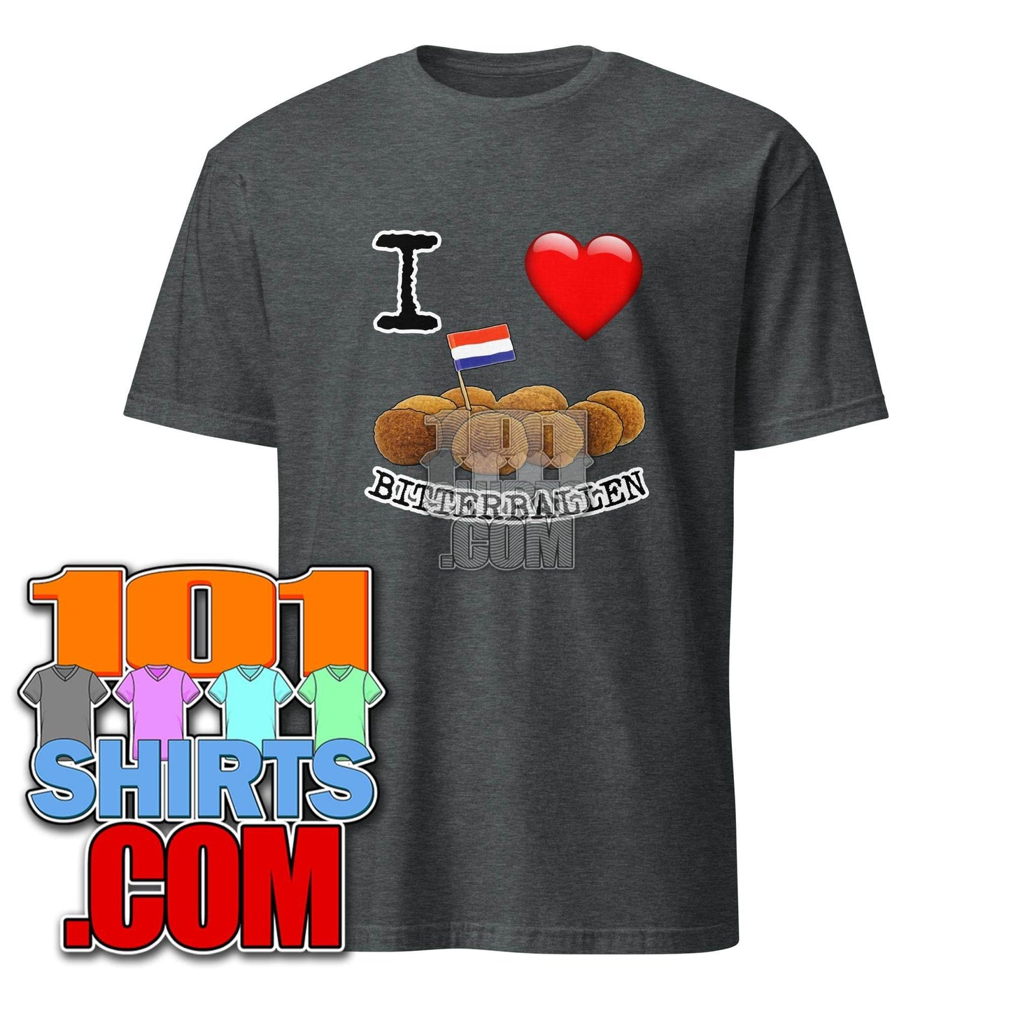 101SHIRTS I Love Bitterballen T-Shirt Dutch Snack Tee - 101SHIRTS