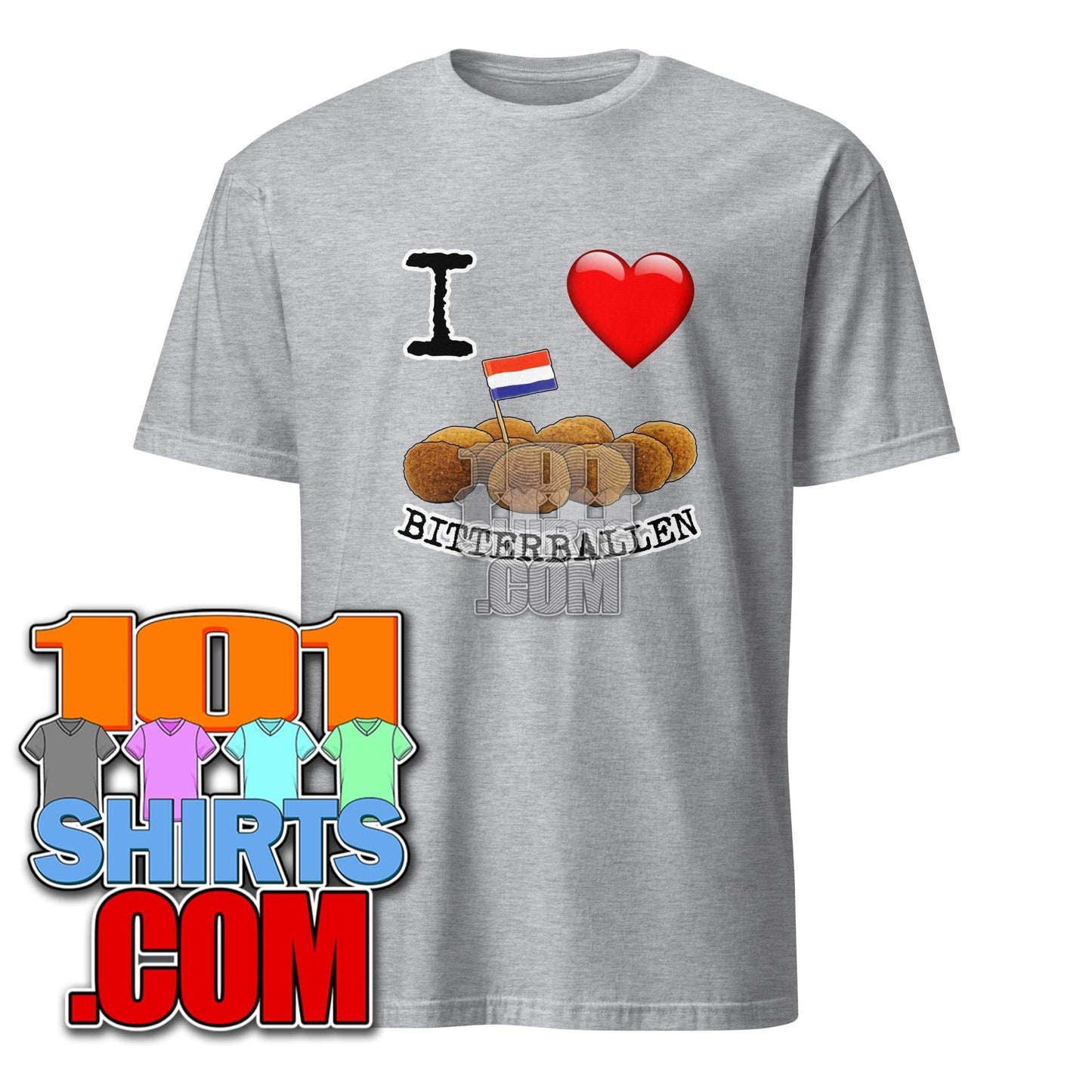 101SHIRTS I Love Bitterballen T-Shirt Dutch Snack Tee - 101SHIRTS