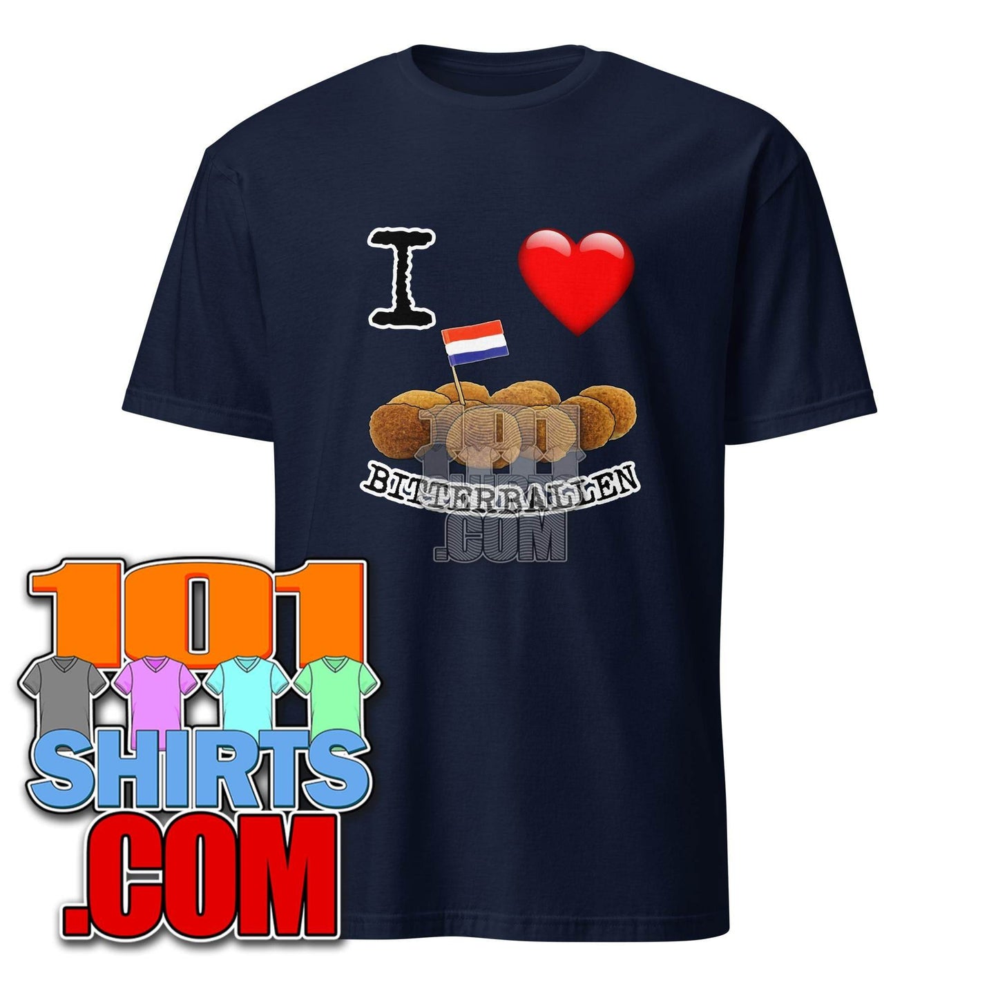 101SHIRTS I Love Bitterballen T-Shirt Dutch Snack Tee - 101SHIRTS