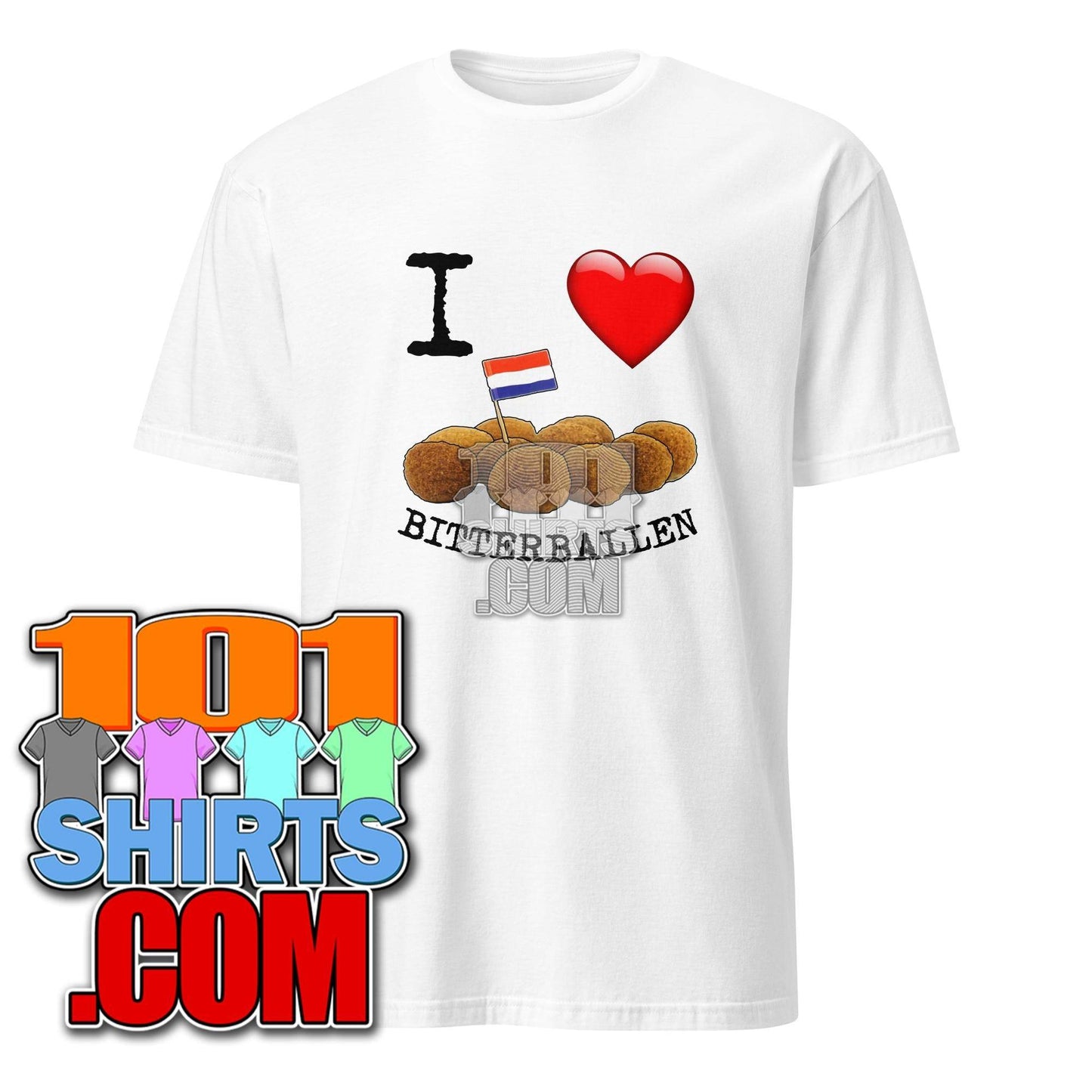 101SHIRTS I Love Bitterballen T-Shirt Dutch Snack Tee - 101SHIRTS