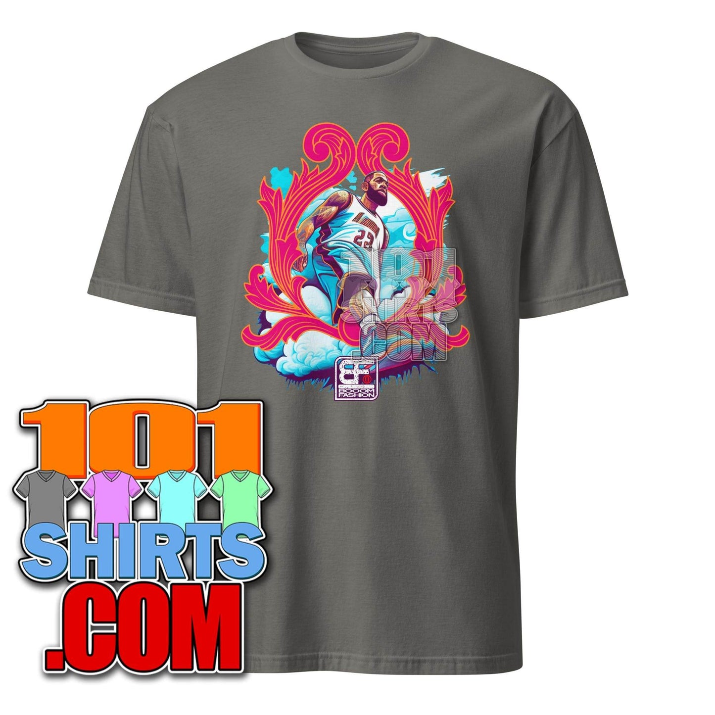 Artistic Basketball Player Graphic T-Shirt - 101SHIRTS