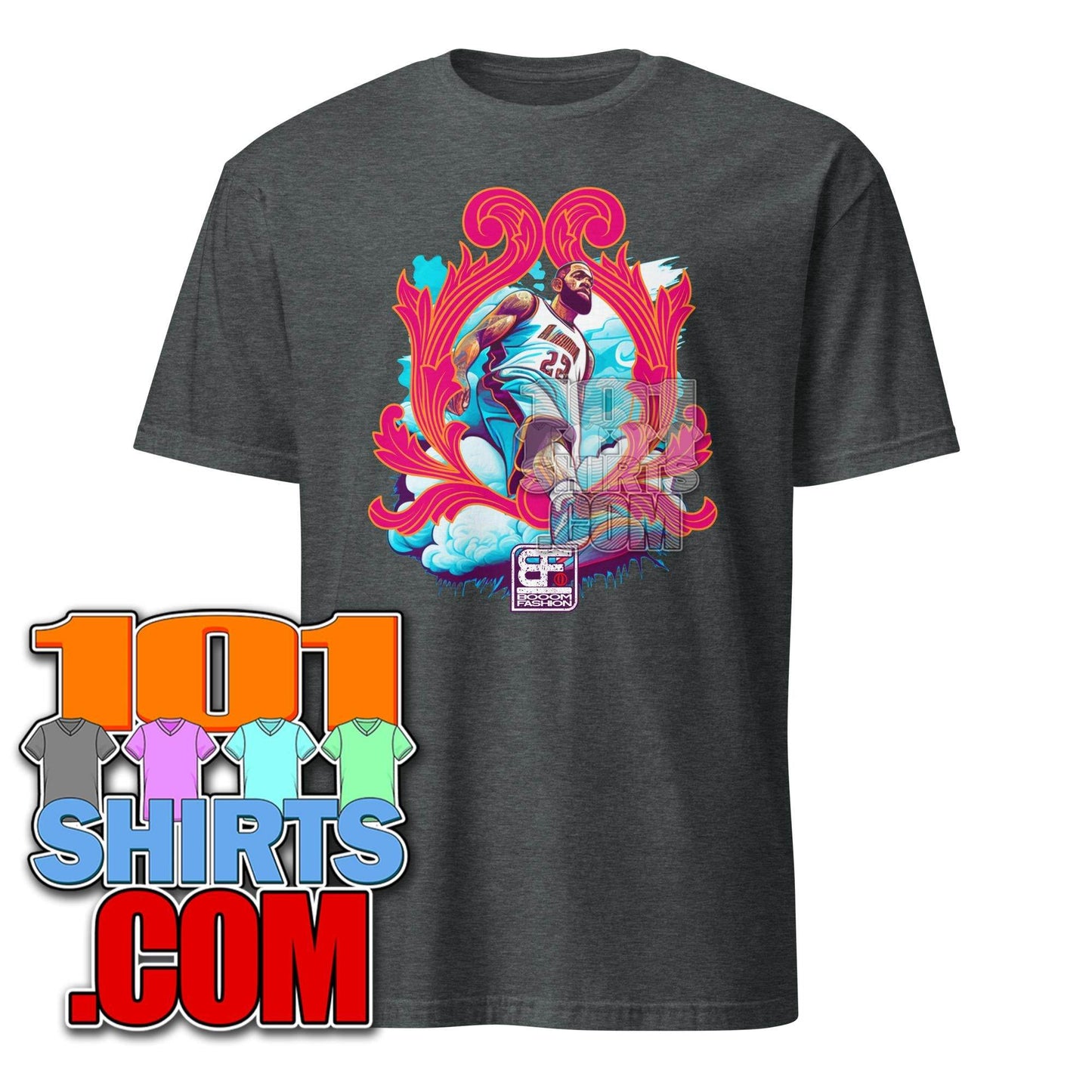 Artistic Basketball Player Graphic T-Shirt - 101SHIRTS