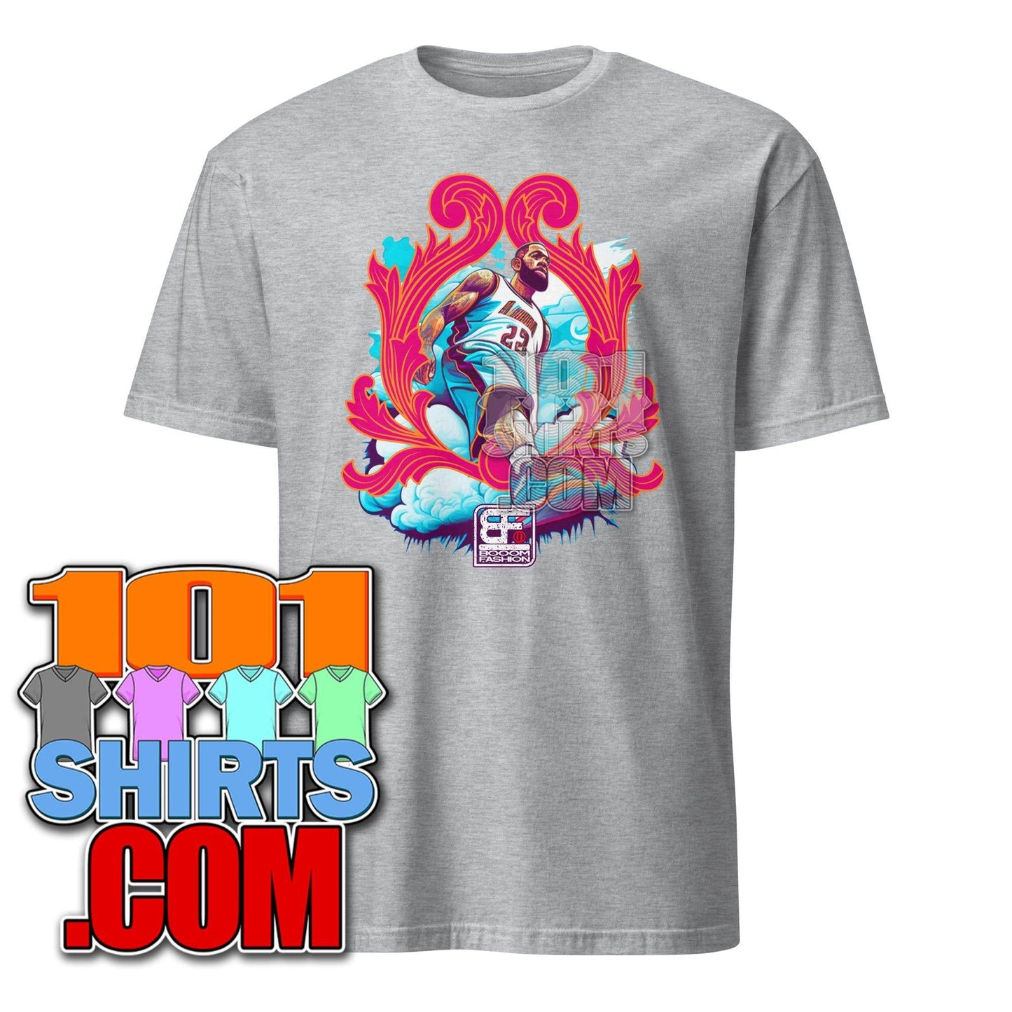 Artistic Basketball Player Graphic T-Shirt - 101SHIRTS