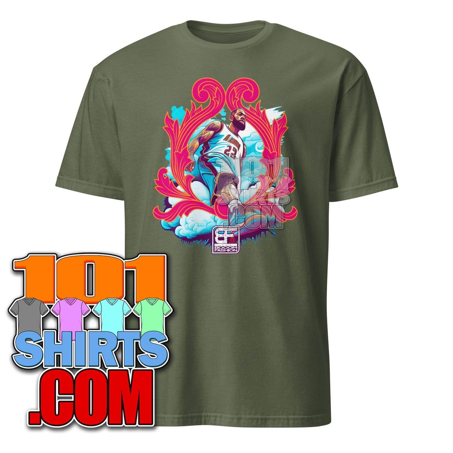 Artistic Basketball Player Graphic T-Shirt - 101SHIRTS