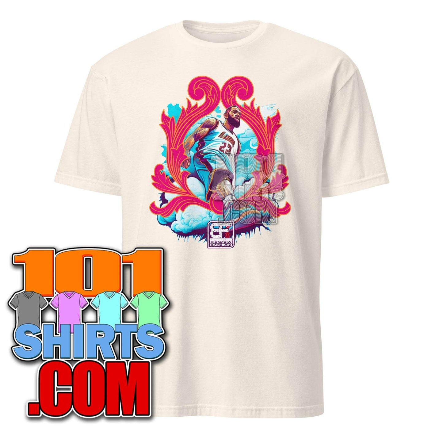Artistic Basketball Player Graphic T-Shirt - 101SHIRTS