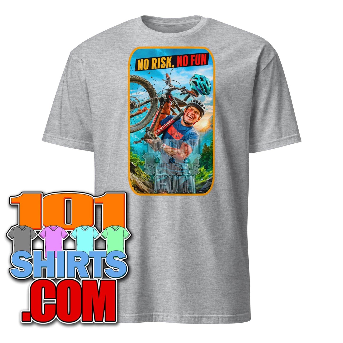 101SHIRTS Funny Cycling T-Shirt No Risk No Fun - 101SHIRTS