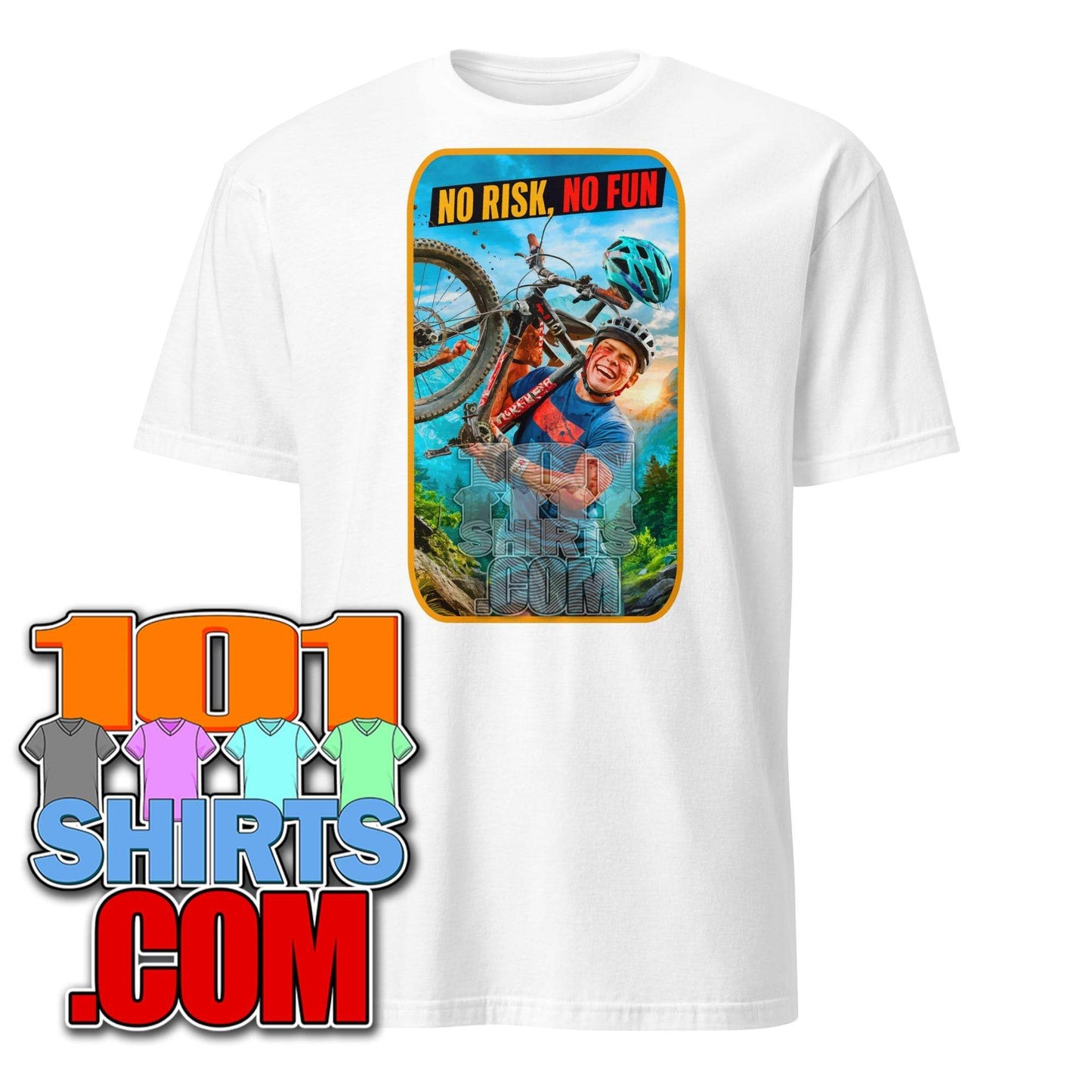 101SHIRTS Funny Cycling T-Shirt No Risk No Fun - 101SHIRTS