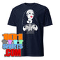 Funny satanic nun t-shirt featuring a graphic design of a nun with crossed hands