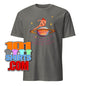 Gray t-shirt with colorful Saturn planet and sitting woman graphic featuring text no one on Earth gets me funny shirts for unique souls
