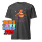 Dark gray t-shirt from 101SHIRTS with colorful graphic and text perfect for funny shirts for unique souls