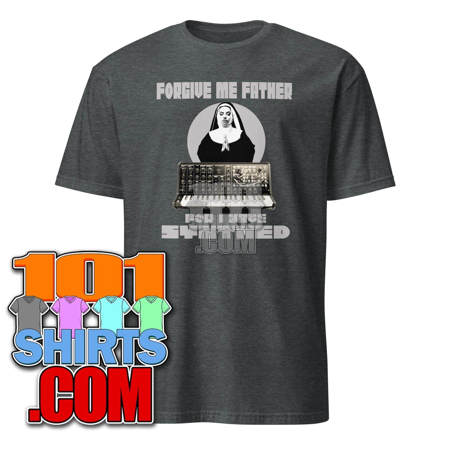 101SHIRTS Nun Rockstar Novelty Tee Funny Music T-Shirt - 101SHIRTS