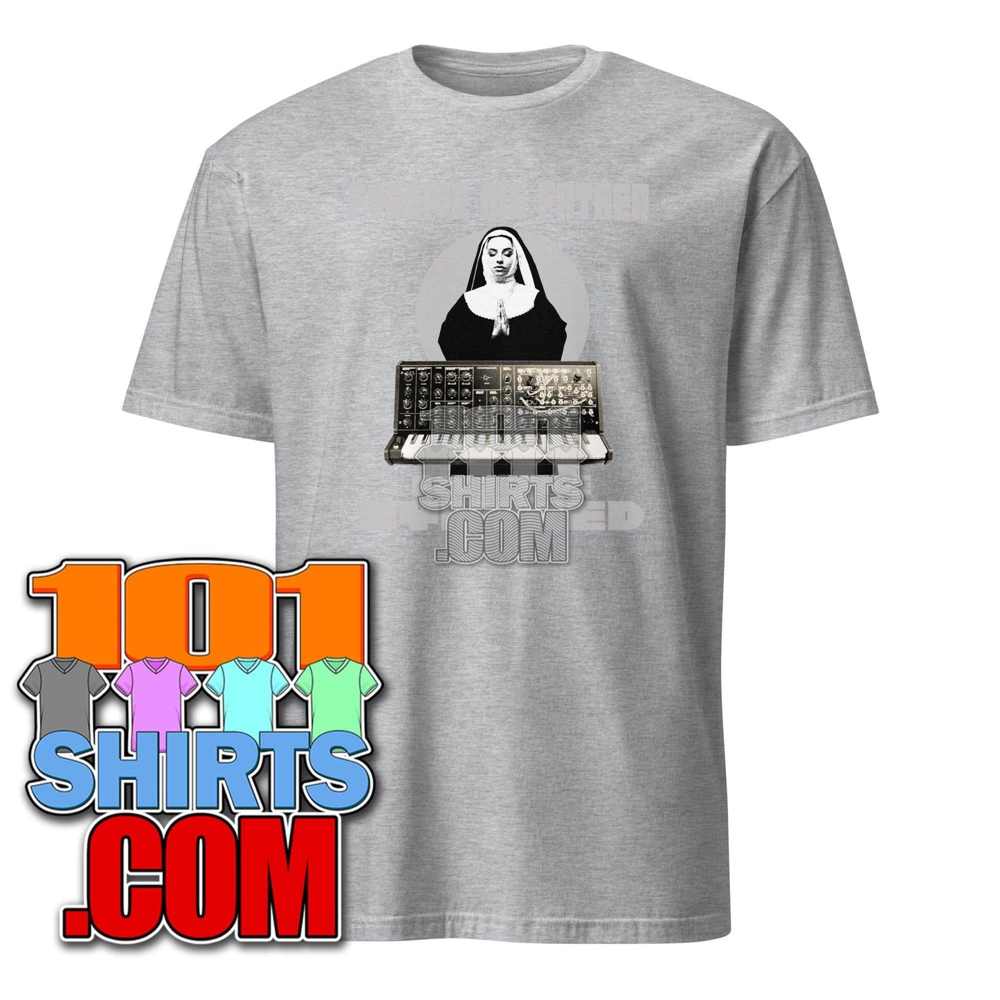 101SHIRTS Nun Rockstar Novelty Tee Funny Music T-Shirt - 101SHIRTS