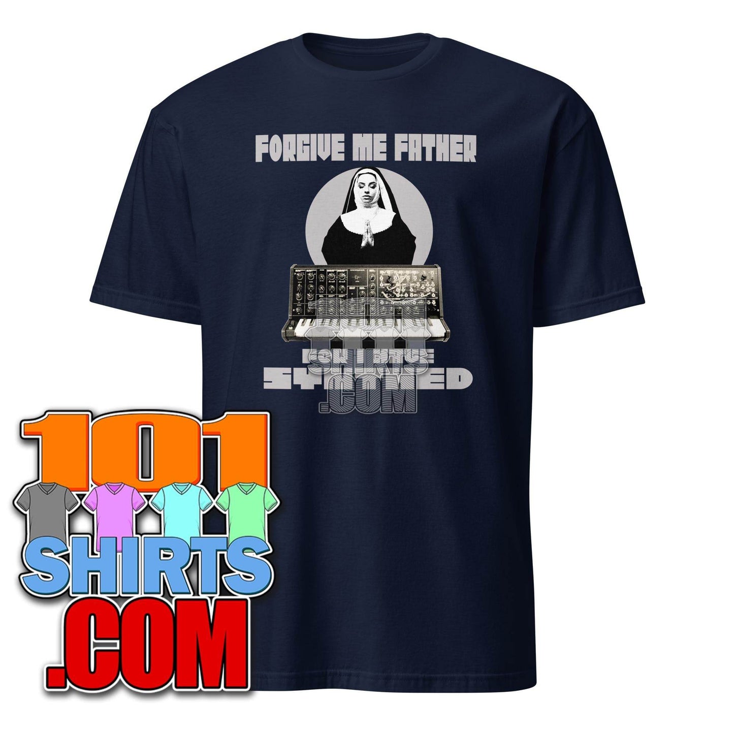 101SHIRTS Nun Rockstar Novelty Tee Funny Music T-Shirt - 101SHIRTS