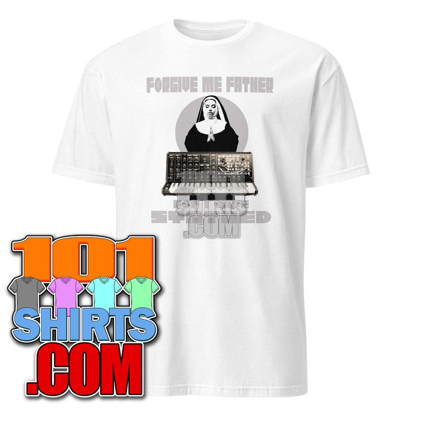 101SHIRTS Nun Rockstar Novelty Tee Funny Music T-Shirt - 101SHIRTS