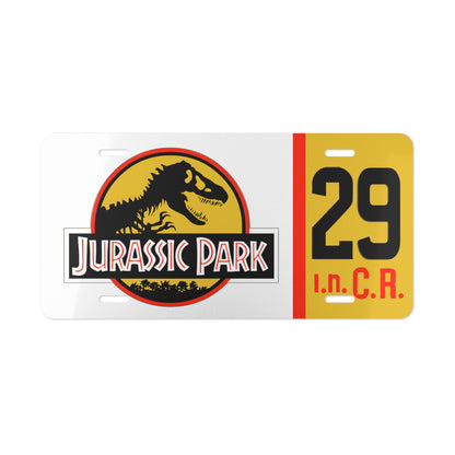 Jurassic Park Movie Car 29 License Plate