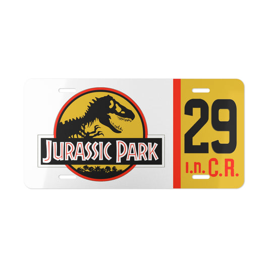 Jurassic Park Movie Car 29 License Plate