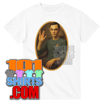 Sheldon Cooper in Star Trek Spock Costume T-Shirt  The Big Bang Theory TV Show Crossover  Funny Tee