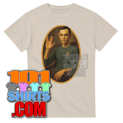 Sheldon Cooper in Star Trek Spock Costume T-Shirt  The Big Bang Theory TV Show Crossover  Funny Tee