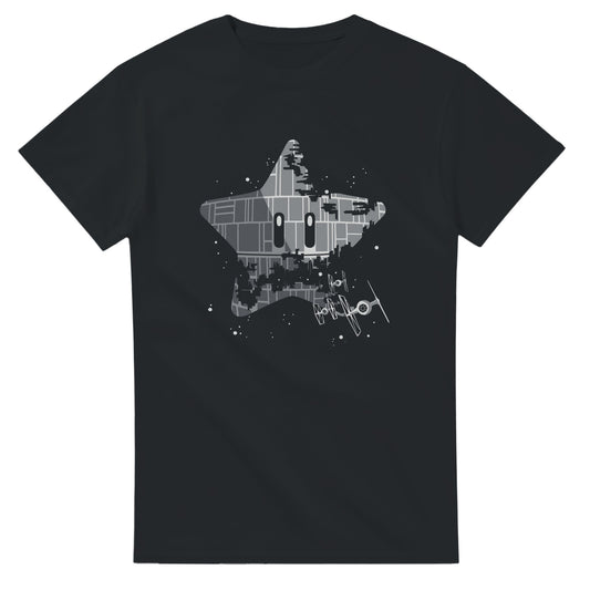 Super Star Death Star Parody T-Shirt Mario Star Wars Mashup Gift Tee