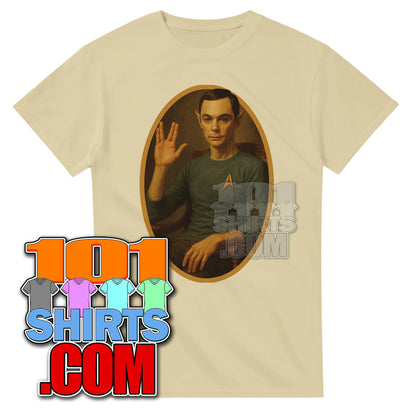 Sheldon Cooper in Star Trek Spock Costume T-Shirt  The Big Bang Theory TV Show Crossover  Funny Tee
