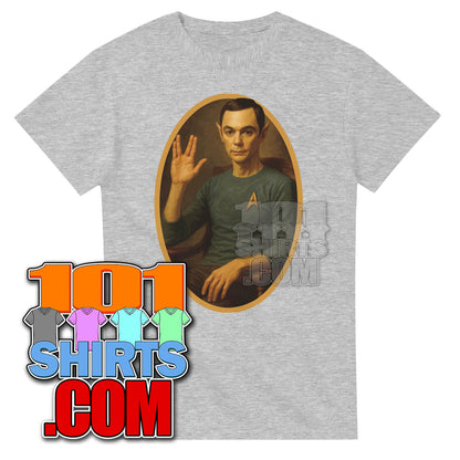 Sheldon Cooper in Star Trek Spock Costume T-Shirt  The Big Bang Theory TV Show Crossover  Funny Tee