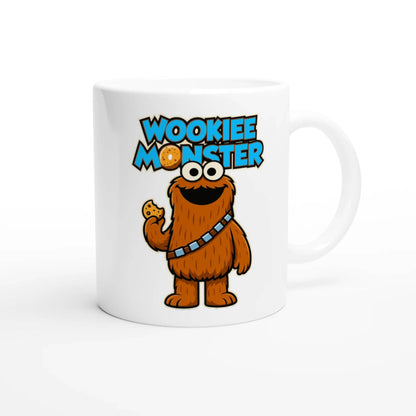 Wookiee Monster Mug - Funny Star Wars & Sesame Street cookie monster Parody, Cute Sci-Fi Coffee Cup - 101SHIRTS