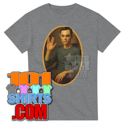 Sheldon Cooper in Star Trek Spock Costume T-Shirt  The Big Bang Theory TV Show Crossover  Funny Tee