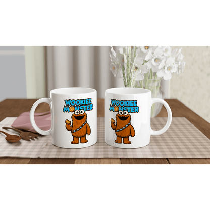 Wookiee Monster Mug - Funny Star Wars & Sesame Street cookie monster Parody, Cute Sci-Fi Coffee Cup - 101SHIRTS