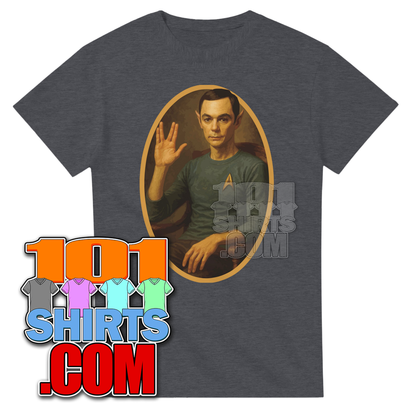 Sheldon Cooper in Star Trek Spock Costume T-Shirt  The Big Bang Theory TV Show Crossover  Funny Tee